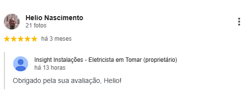 Avaliação Google cliente 12