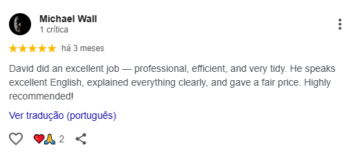 Avaliação Google cliente 3