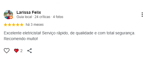 Avaliação Google cliente 7